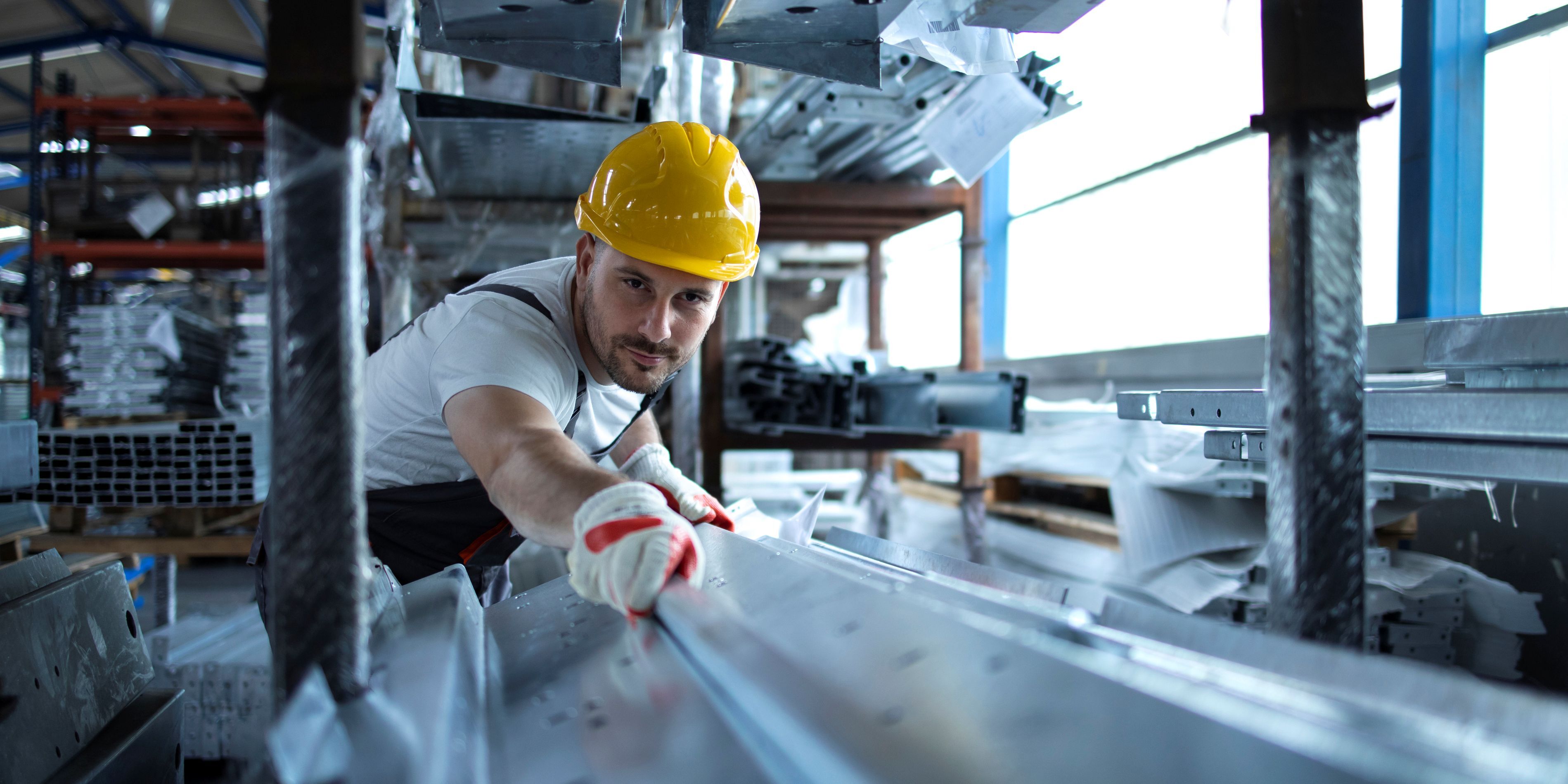 Worker in Manufacturing Plant