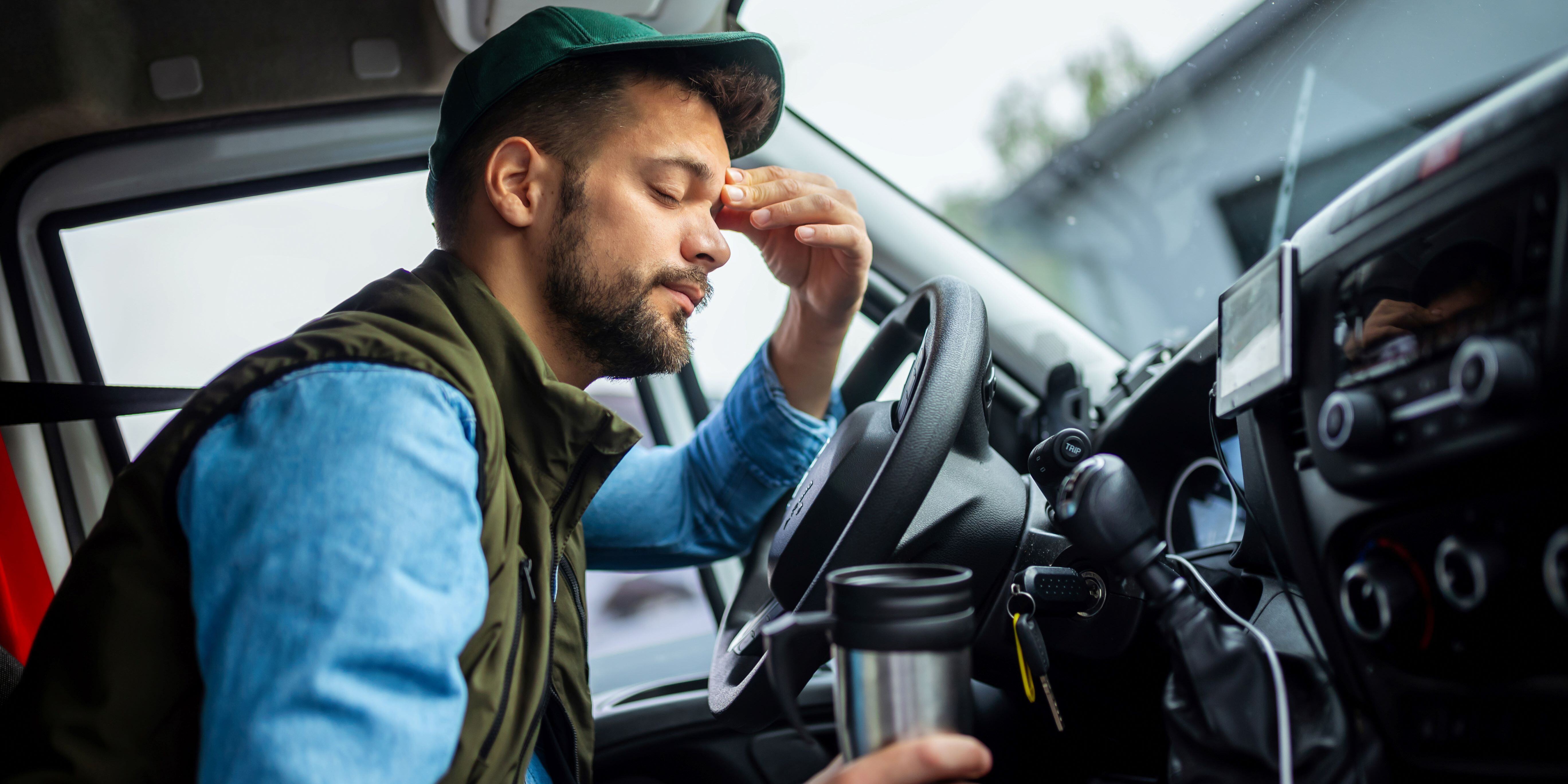 Fatigued Truck Driver